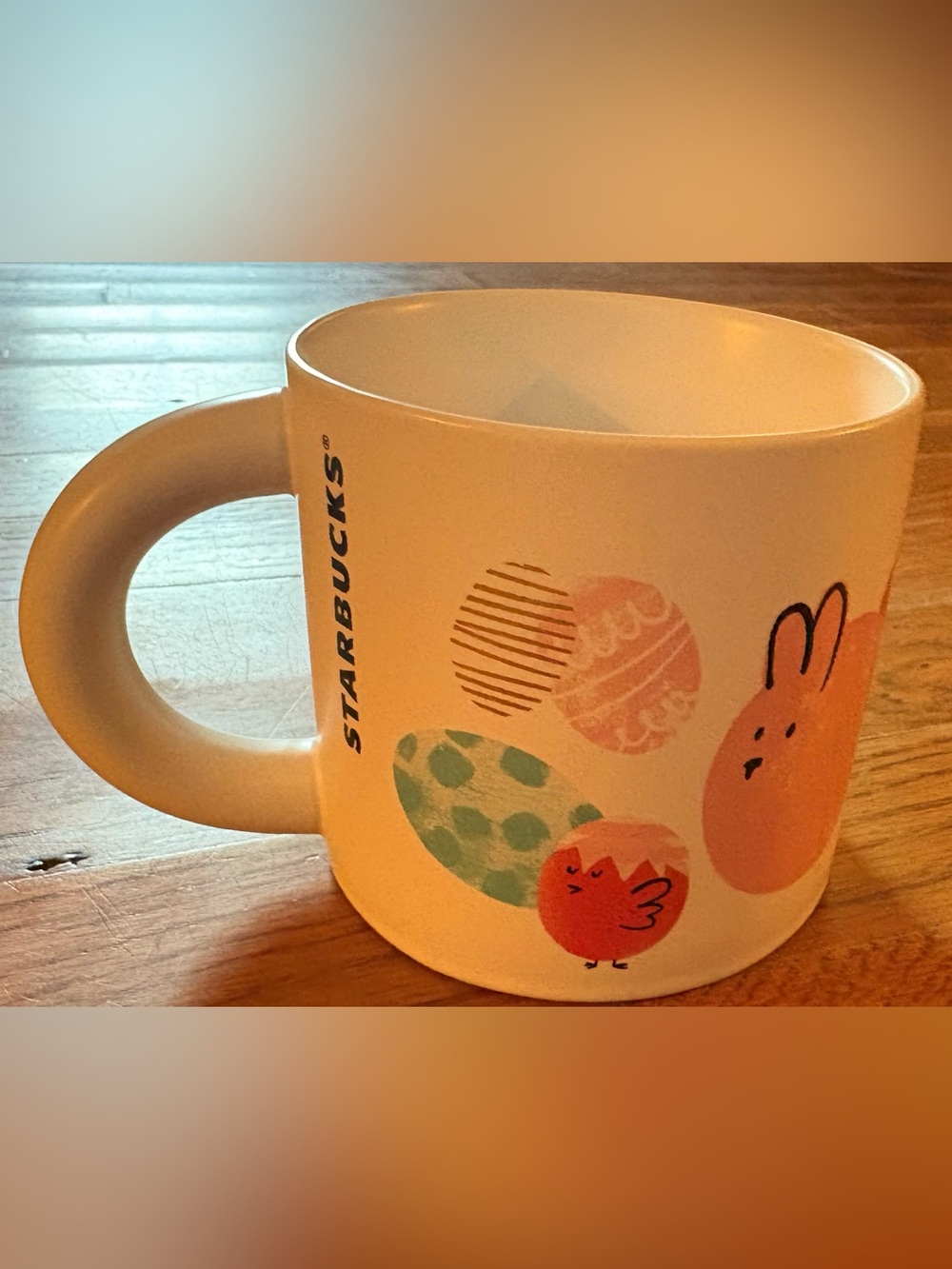 Starbucks Spring Easter Limited Ceramic Mug 12 oz Pastel Bunny and Chick